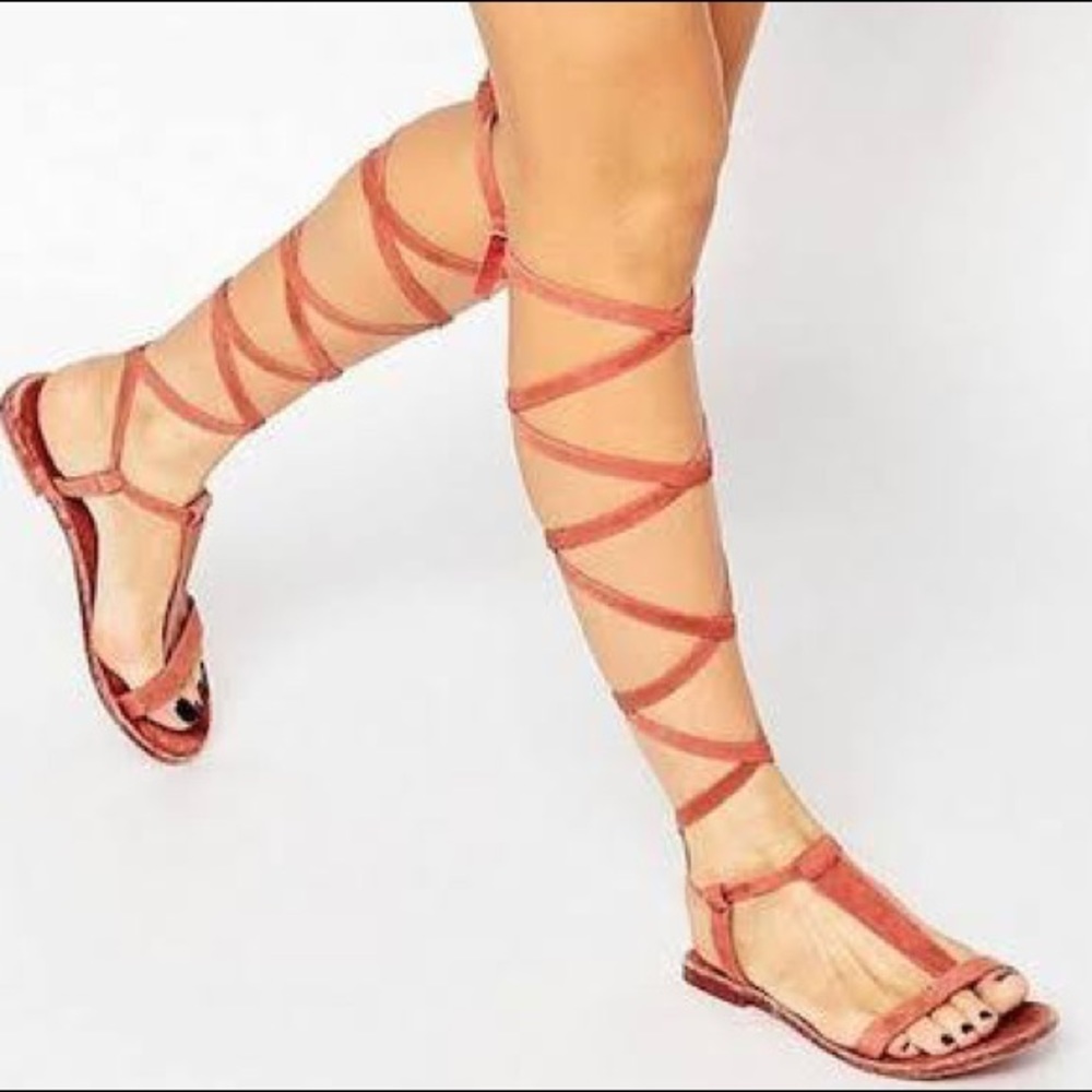 Free People Dahlia Lace Up Sandals